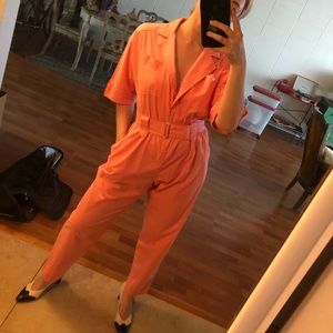Vintage Pink 80s Jumpsuit